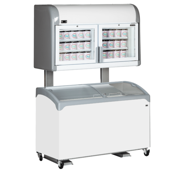 2-door wall top freezer on legs MTF Mini