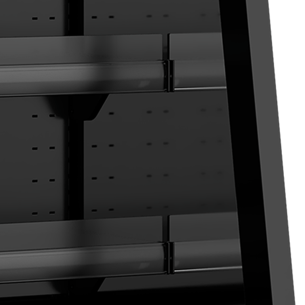 Low-height multideck cooler - headcase Galaxy+ GPL14 Black HC 1