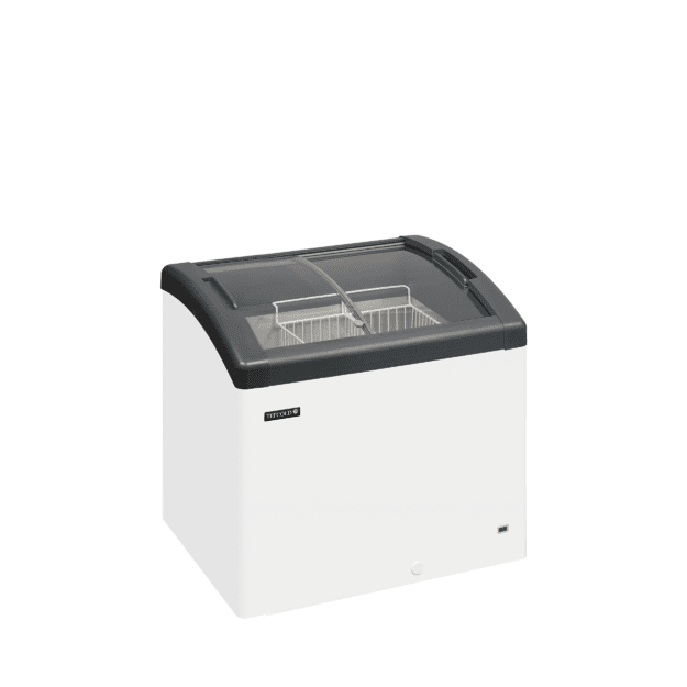 Chest freezer with curved sliding glass lids FOCUS 73