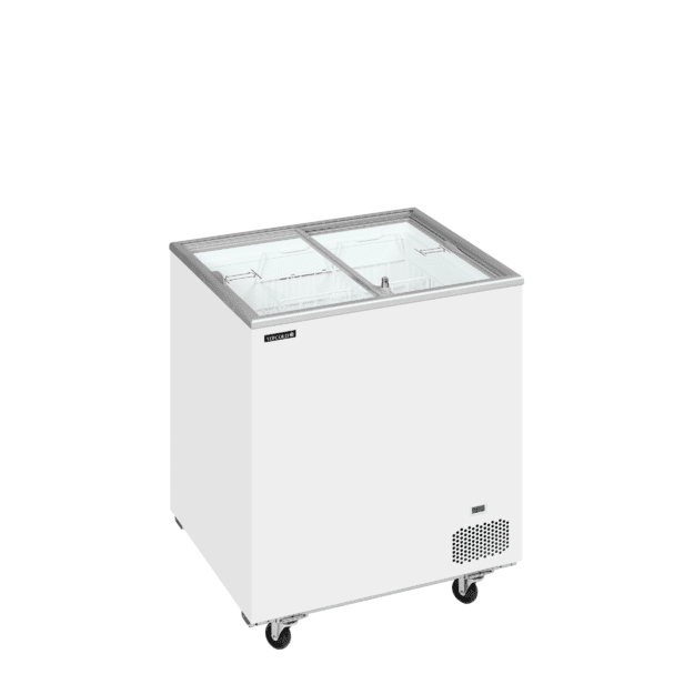 Chest freezer with flat sliding glass lids IC202SC