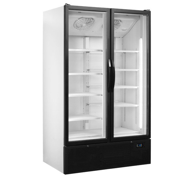 Dviejų durų vitrininis šaldytuvas su varstomomis durimis FS1202H