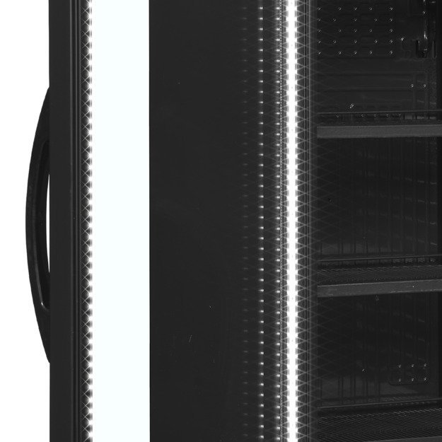 Juodas gėrimų šaldytuvas su kairėmis varstomomis durelėmis CEV425 BLACK L/H