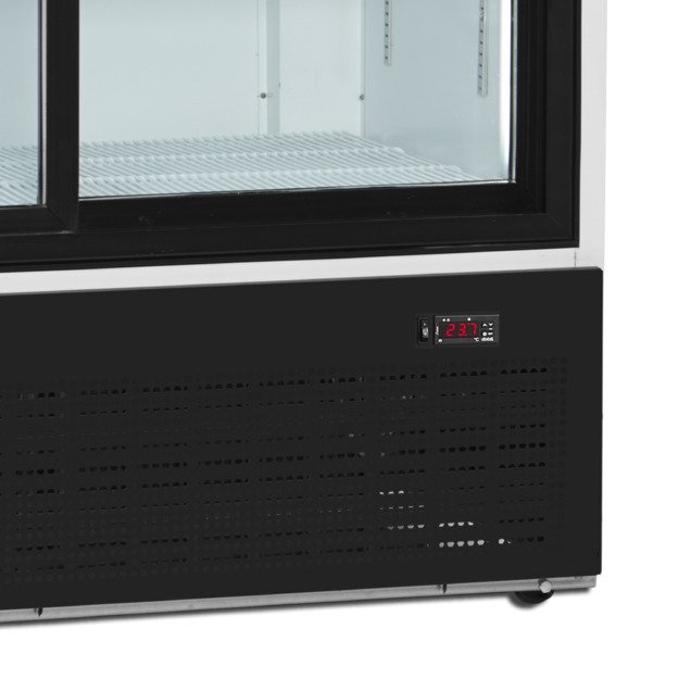 Dviejų durų vitrininis šaldytuvas su stumdomomis durimis FS1202S